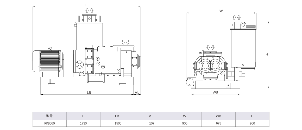 RKB0660干式螺桿真空泵